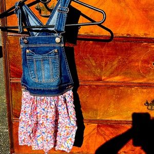 Overall floral skirt